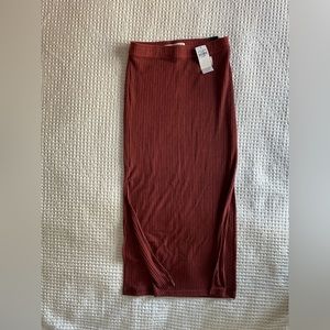 Abercrombie ribbed midi skirt